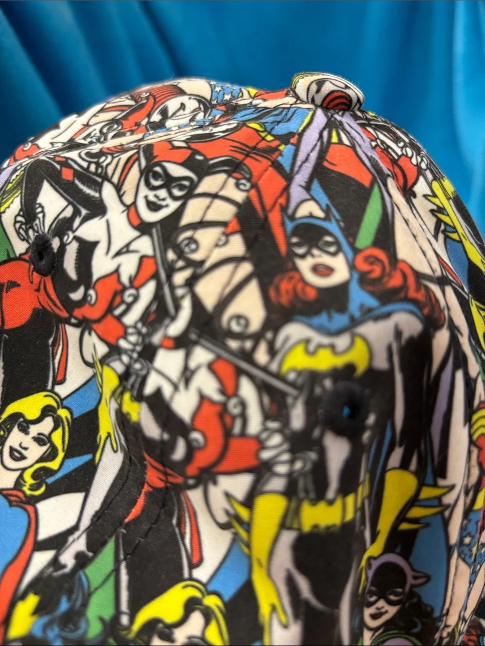 DC Comics Multicolor Women Superhero Panel Print Baseball Cap